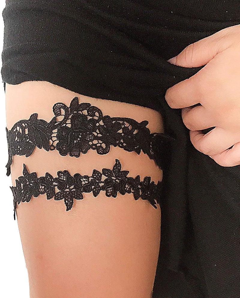 WAMSOLE Lace Bridal Garter Belt - White Wedding Garter Accessory - Image 1